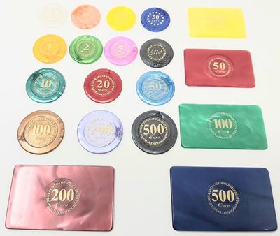 Serie IGLESIAS Gettoni Fiches Chips Joker Madreperlato con Valori Serie IGLESIAS Gettoni Fiches Chips Joker Madreperlato con Valori