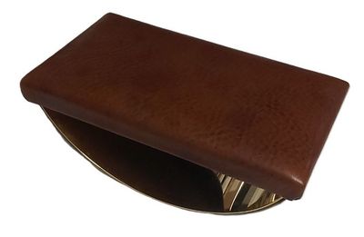 Tampone Asciuga Inchiostro Pelle Marrone Tampone Asciuga Inchiostro Pelle Marrone