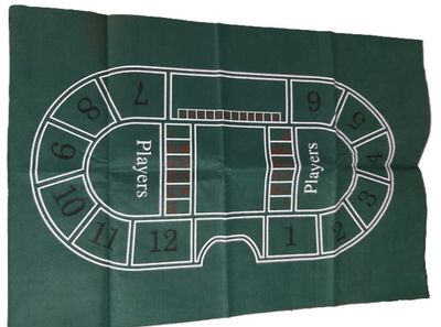 Tappeto Panno Gioco Baccarat Layout feltro 12 giocatori Tappeto Panno Gioco Baccarat Layout feltro 12 giocatori