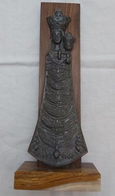 Statuina Marmo Legno Peltro Madonna di Loreto con Bambino (1978) Statuina Marmo Legno Peltro Madonna di Loreto con Bambino (1978)