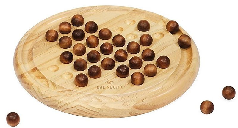 Solitario Cinese Base e Biglie in Legno