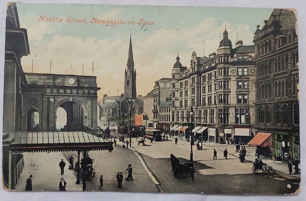 Souvenir Post Card Cartolina Postale Viaggiata Neville Street Newcastle on June 1908 Souvenir Post Card Cartolina Postale Viaggiata Neville Street Newcastle on June 1908