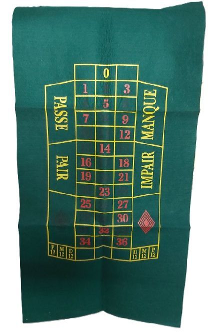 Tappeto Roulette Francese Panno Gioco Layout Tapis 48x90 Feltro