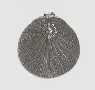 Spilletta Quadrante Orologio Solare Orizzontale Silver Horizontal Dial Silver Spilletta Quadrante Orologio Solare Orizzontale Silver Horizontal Dial Silver