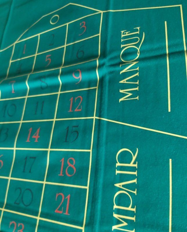 Tappeto Roulette Professional Layout Casinò Francese cm 250x150