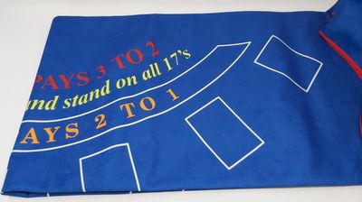 Tappeto Professionale Casinò Layout Black Jack Blu cm 150x200 Tappeto Professionale Casinò Layout Black Jack Blu cm 150x200