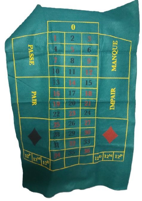 Tappeto Roulette Double Face Texas Hold'em Panno Gioco Layout Tapis 60x90 in Feltro
