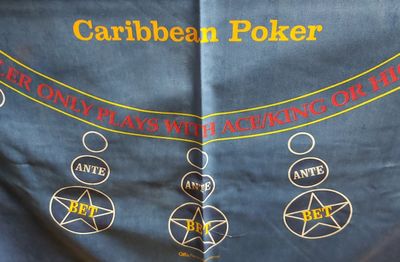 Tappeto Professionale Gioco Poker Caraibico Stars Caribbean Poker Originale Casinò Tappeto Professionale Gioco Poker Caraibico Stars Caribbean Poker Originale Casinò