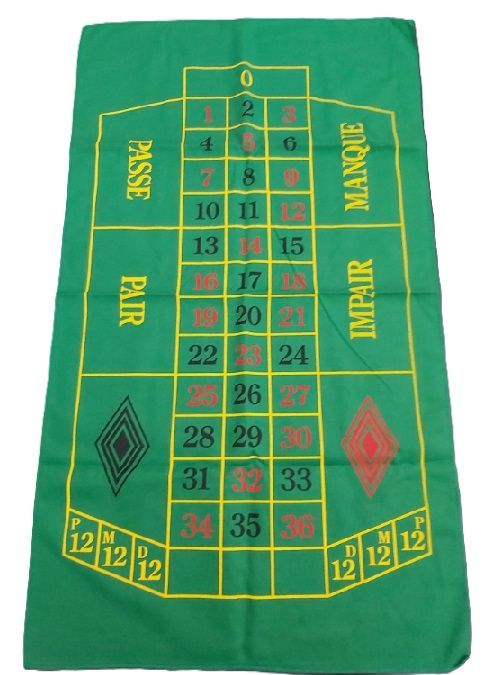 Tappeto Roulette Francese Panno Gioco Layout Tapis 96 x 55,5