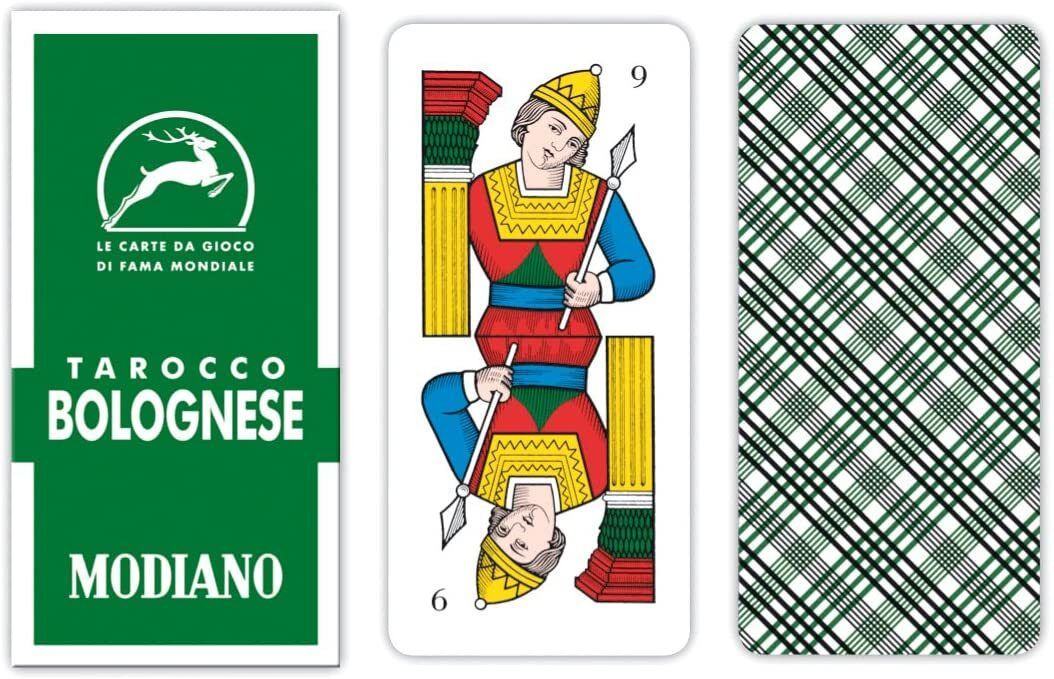 Tarocco Bolognese Modiano Modello 60 in Materiale Triplex Fuori Produzione Tarocco Bolognese Modiano Modello 60 in Materiale Triplex Fuori Produzione