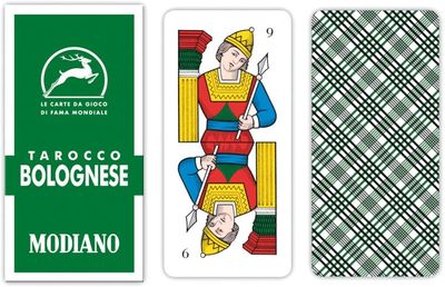 Tarocco Bolognese Modiano Modello 60 in Materiale Triplex Fuori Produzione Tarocco Bolognese Modiano Modello 60 in Materiale Triplex Fuori Produzione