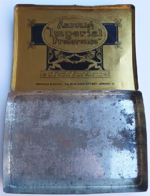Tobacciana Scatola VUOTA Latta Sigarette 50 Cigarettes Tin Box Abdulla Imperial Preference