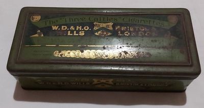 Tobacciana Scatola VUOTA Latta Tabacco Tobacco Tin Box The Three Castles Cigarettes Tobacciana Scatola VUOTA Latta Tabacco Tobacco Tin Box The Three Castles Cigarettes