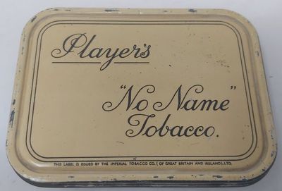 Tobacciana Scatola VUOTA Latta Tabacco Player's No Name Tobacco Tin Box Tobacciana Scatola VUOTA Latta Tabacco Player's No Name Tobacco Tin Box
