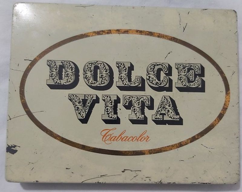 Tobacciana Scatola VUOTA Latta Sigarette Dolce Vita Tabacolor Collezione