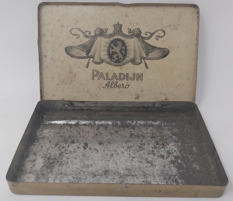 Tobacciana Scatola VUOTA Latta Tabacco Paladijn Albero Sigaren Tin Box