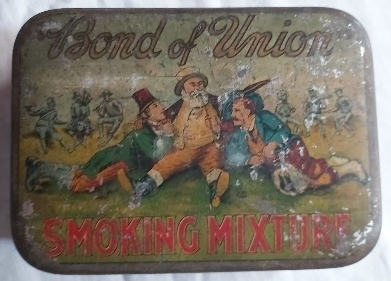Tobacciana Scatola VUOTa Latta Tin Box Bond of Union Smoking Mixture Tobacco Tobacciana Scatola VUOTa Latta Tin Box Bond of Union Smoking Mixture Tobacco