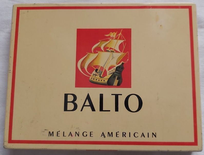 Tobacciana Scatola VUOTA Latta Tabacco Sigarette Balto Mélange Américain 50 Cigarettes Tobacciana Scatola VUOTA Latta Tabacco Sigarette Balto Mélange Américain 50 Cigarettes