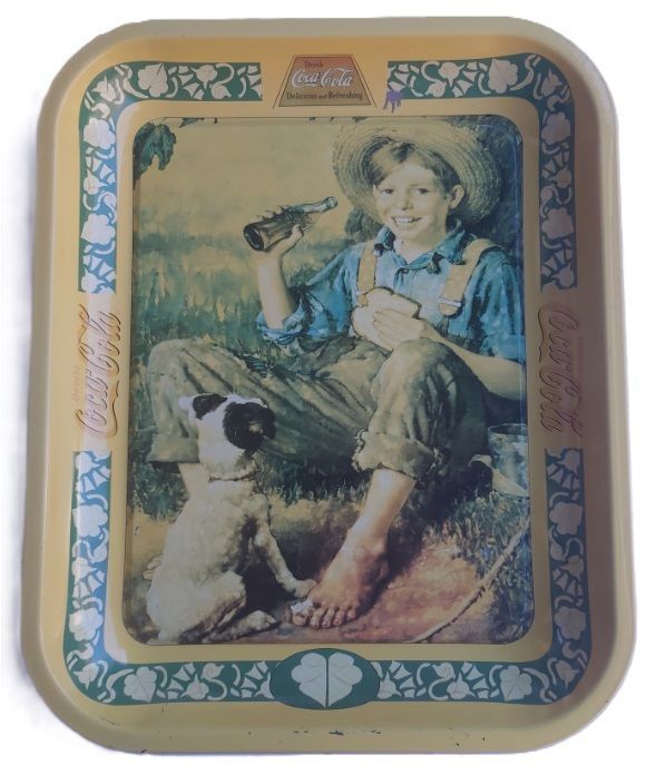 Vassoio Latta CocaCola Drink Delicious and Refreshing Coca Cola Barefoot Boy Vassoio Latta CocaCola Drink Delicious and Refreshing Coca Cola Barefoot Boy