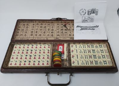 Valigetta Legno Gioco Mah Jong Vintage Valigetta Legno Gioco Mah Jong Vintage