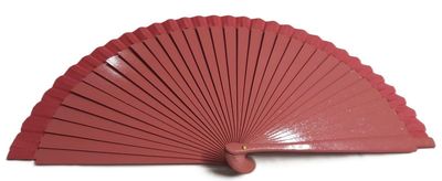 Ventaglio Spagnolo Legno Tinta Unita Colore Salmone con Glitter Ventaglio Spagnolo Legno Tinta Unita Colore Salmone con Glitter