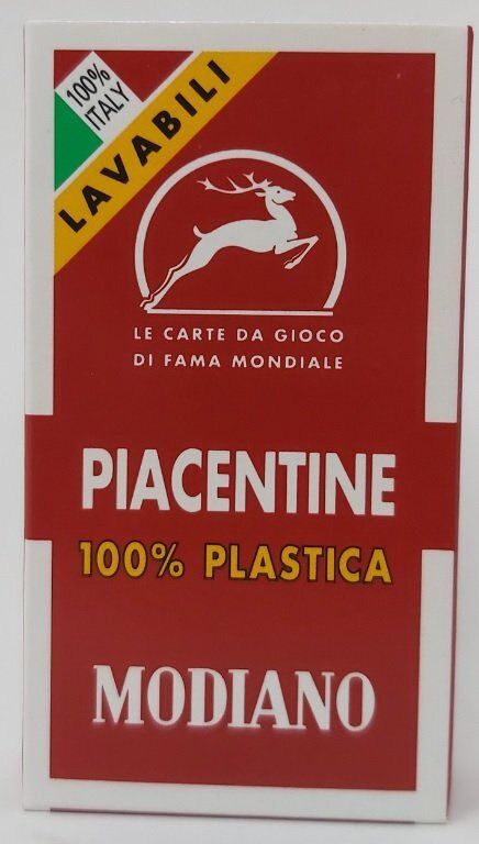 Mazzo di Carte Regionali Piacentine n 81 Modiano Lavabili 100% (da Collezione – Fuori Produzione) Mazzo di Carte Regionali Piacentine n 81 Modiano Lavabili 100% (da Collezione – Fuori Produzione)