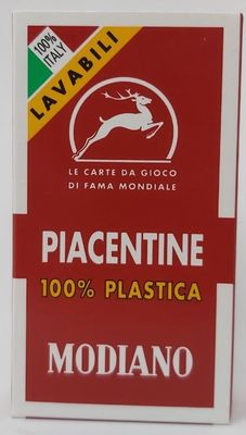 Mazzo di Carte Regionali Piacentine n 81 Modiano Lavabili 100% (da Collezione – Fuori Produzione) Mazzo di Carte Regionali Piacentine n 81 Modiano Lavabili 100% (da Collezione – Fuori Produzione)