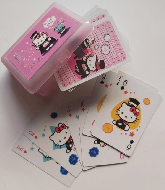 Mazzo di Carte Poker da Gioco Hello Kitty Anno 1976 Collezione Mazzo di Carte Poker da Gioco Hello Kitty Anno 1976 Collezione