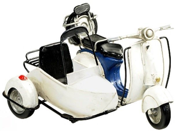 Modellino Moto d'Epoca Vespa Piaggio Sidecar 1959 h cm 15,5 (da Collezione) Modellino Moto d'Epoca Vespa Piaggio Sidecar 1959 h cm 15,5 (da Collezione)