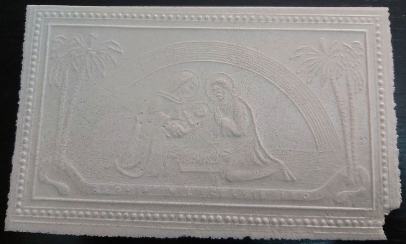 Oplatek Ostia Polacca Religiosa Cialda per Comunione Ecclesiastica 1975 Natività OPK3