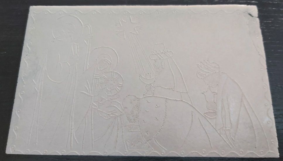 Oplatek Ostia Polacca Religiosa Cialda per Comunione Ecclesiastica 1975 Adorazione dei Re Magi OPK2 Oplatek Ostia Polacca Religiosa Cialda per Comunione Ecclesiastica 1975 Adorazione dei Re Magi OPK2