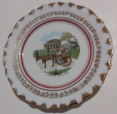 Piatto da Muro Parete Souvenir Carretto Siciliano Vintage Piatto da Muro Parete Souvenir Carretto Siciliano Vintage