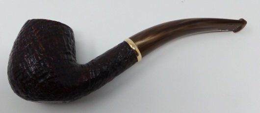 Pipa Savinelli Billiard Curva Punto Oro Rusticata Sailor fornita con due bocchini Pipa Savinelli Billiard Curva Punto Oro Rusticata Sailor fornita con due bocchini