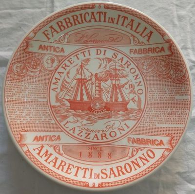 Piatto Ceramica a Muro Edizione Limitata Lazzaroni Antica Fabbrica Amaretto di Saronno Piatto Ceramica a Muro Edizione Limitata Lazzaroni Antica Fabbrica Amaretto di Saronno