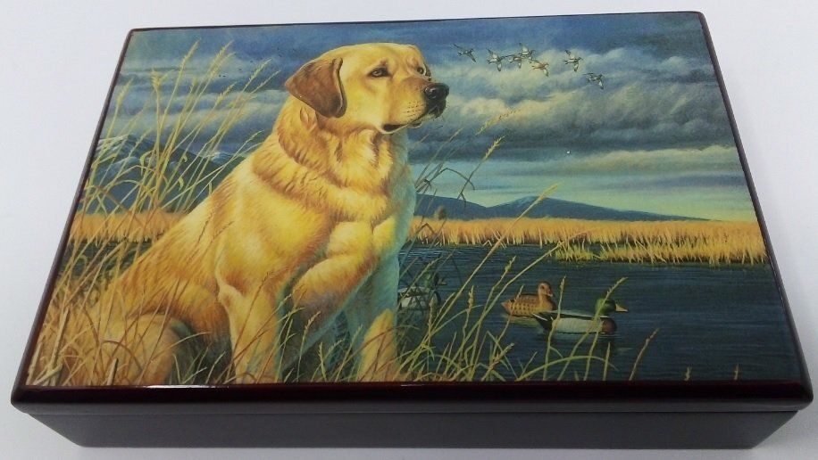 Portacarte Cofanetto 2 Mazzi Poker e Dadi Disegno Cane Portacarte Cofanetto 2 Mazzi Poker e Dadi Disegno Cane