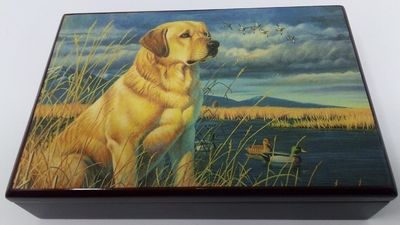 Portacarte Cofanetto 2 Mazzi Poker e Dadi Disegno Cane Portacarte Cofanetto 2 Mazzi Poker e Dadi Disegno Cane