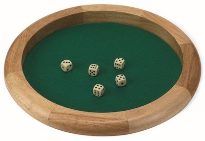 Pista per Dadi in Legno Rotonda diametro cm 35 Pista per Dadi in Legno Rotonda diametro cm 35