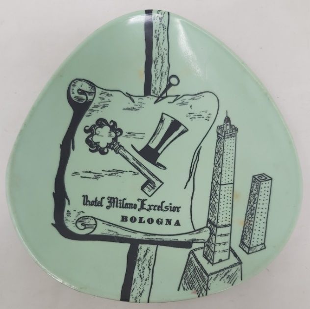 Posacenere Portacenere Rendiresto Pubblicitario Hotel Milano Excelsior Bologna Anni ’50