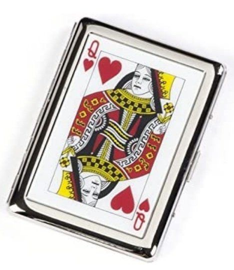 Portasigarette Poker Donna Cuori 10 Sigarette Slim