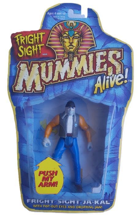 Pupazzo Serie Mummies Alive Fright Sight Ja-Kal Push my Arm! 1998 Kenner Pupazzo Serie Mummies Alive Fright Sight Ja-Kal Push my Arm! 1998 Kenner