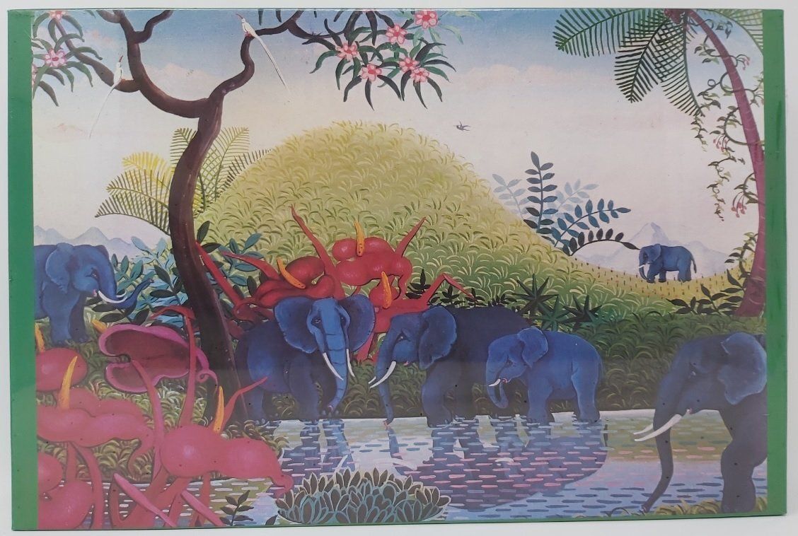 Puzzle International Team pezzi 1000 Irene Invrea Puzzle International Team pezzi 1000 Irene Invrea "L’Oasi degli Elefanti" Anno 1979, da Collezione Vintage Raro
