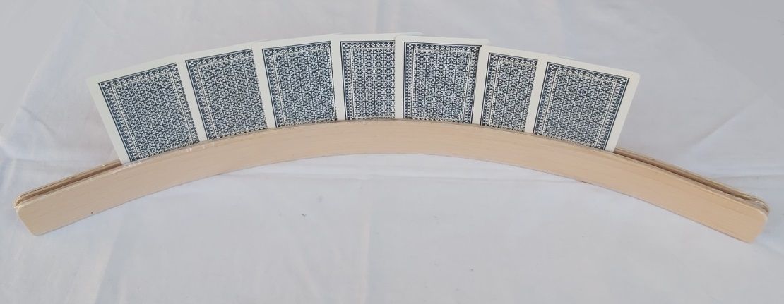 Reggicarte Portacarte Tavolo Legno Curvo Engelhart Wooden Card Holder cm 50