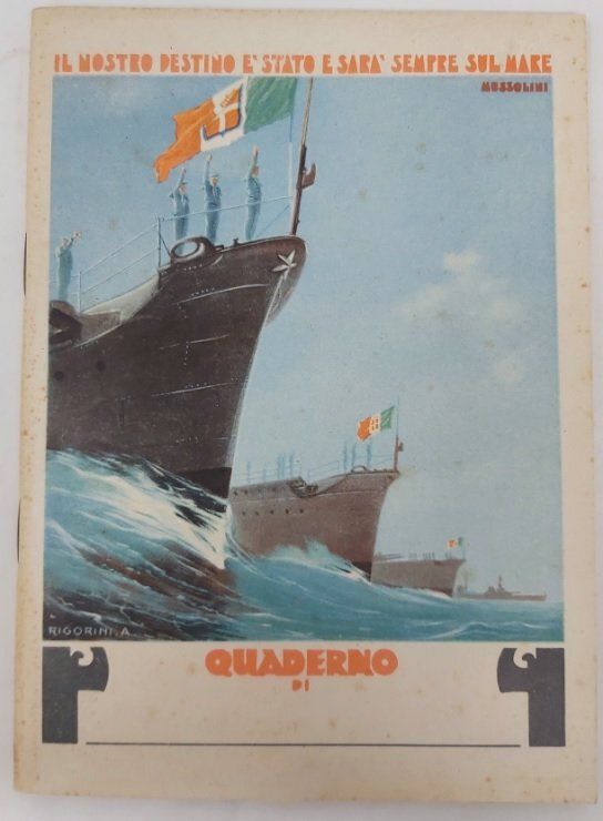 Quaderno a Quadretti "Il Nostro Destino è..." Mussolini Periodo Fascista