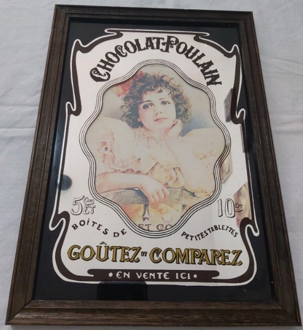 Quadro Specchio Pubblicitario Chocolat Poulain Vintage Collezione Quadro Specchio Pubblicitario Chocolat Poulain Vintage Collezione