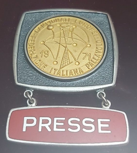 Quadro Legno Medaglie Pallavolo F.I.P.A.V. Campionati Europei 1971