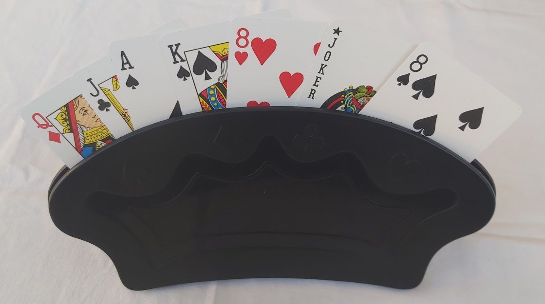 Reggicarte Portacarte Forma Ventaglio Acrilico Nero Plastic Card Holder