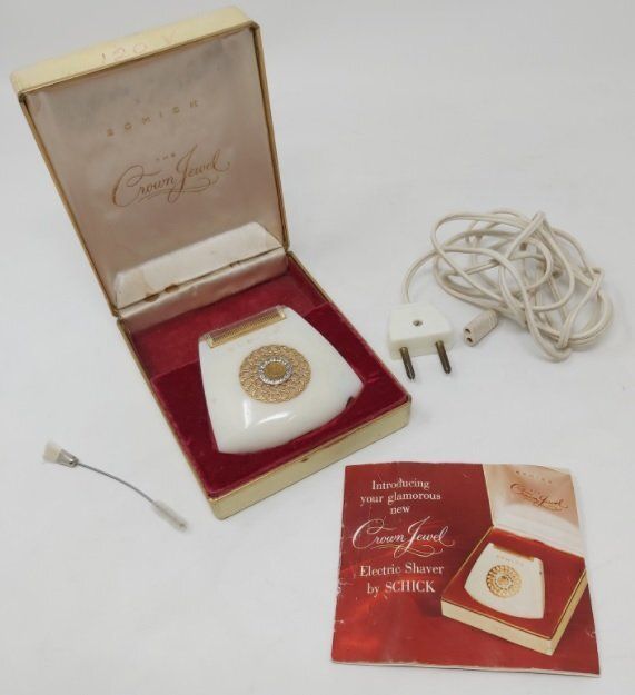 Rasoio Elettrico Vintage da Donna The Crown Jewel Schick Anni ’50