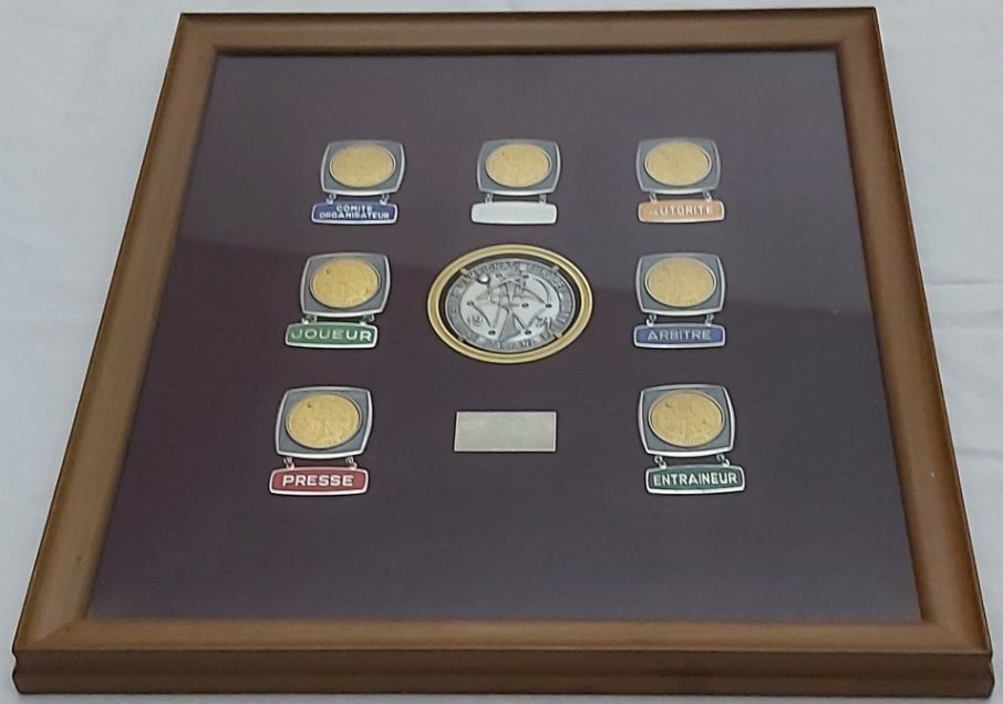 Quadro Legno Medaglie Pallavolo F.I.P.A.V. Campionati Europei 1971 Quadro Legno Medaglie Pallavolo F.I.P.A.V. Campionati Europei 1971