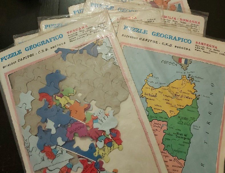 Puzzle Regioni d'Italia Geografici Didattici Anno 1973 art 575