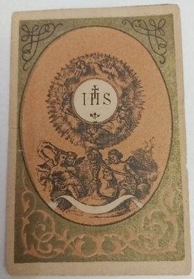 Santino Holy Card Comunione Pasquale Parrocchia S. Martino di Legnago 1889 Santino Holy Card Comunione Pasquale Parrocchia S. Martino di Legnago 1889